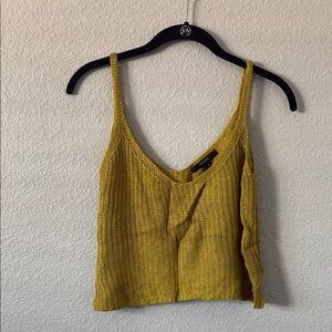 Olive green ribbed tank top